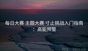 每日大赛 主题大赛 寸止挑战入门指南：高能预警