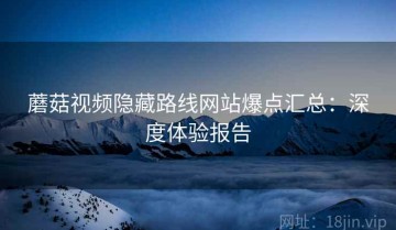 蘑菇视频隐藏路线网站爆点汇总：深度体验报告
