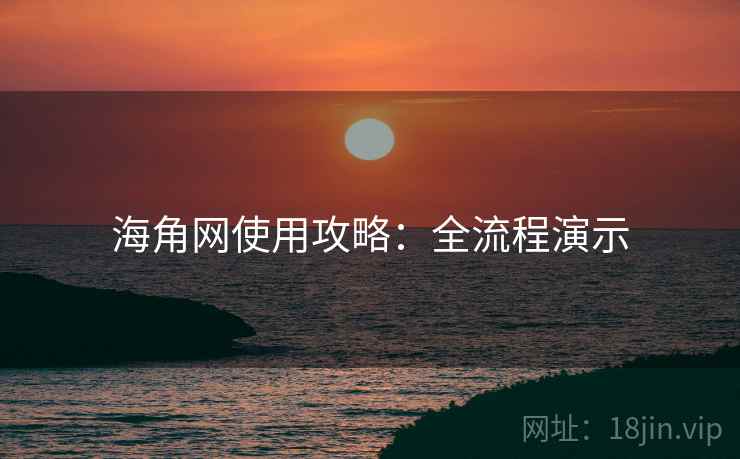 海角网使用攻略：全流程演示
