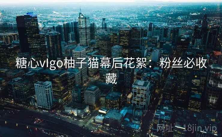 糖心vIgo柚子猫幕后花絮:粉丝必收藏 糖心vIgo柚子猫幕后花絮:粉丝必收藏